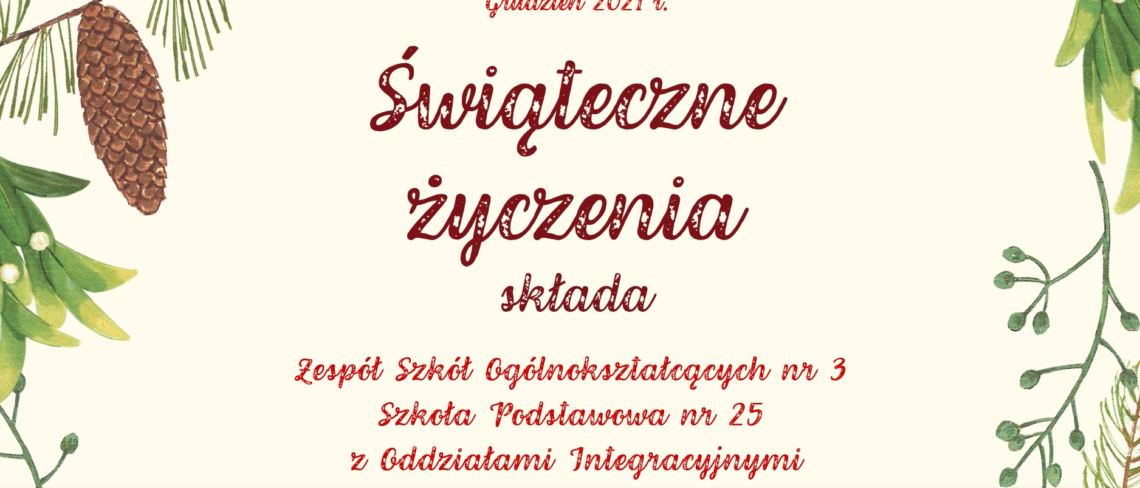 Świąteczne życzenia od ZSO3