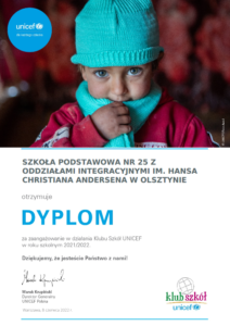 Dyplom UNICEF 2021-22