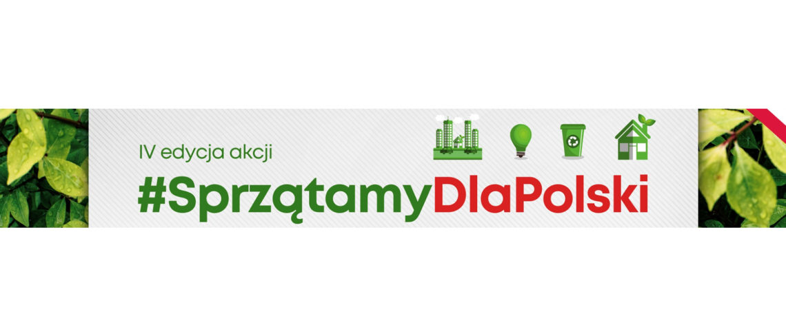 sprzątamy dla Polski napis