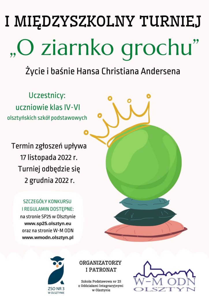 Turniej „O ziarnko grochu” – wiedza o życiu i twórczości Hansa Christiana Andersena