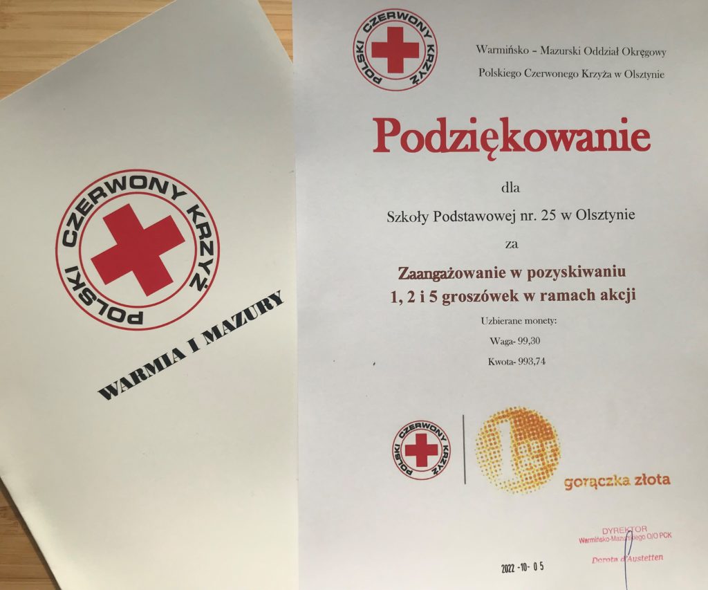 gorączka złota podziękowanie