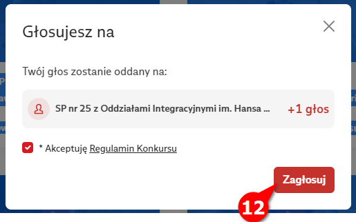 Głosowanie w konkursie AleAkcja dwunasty krok