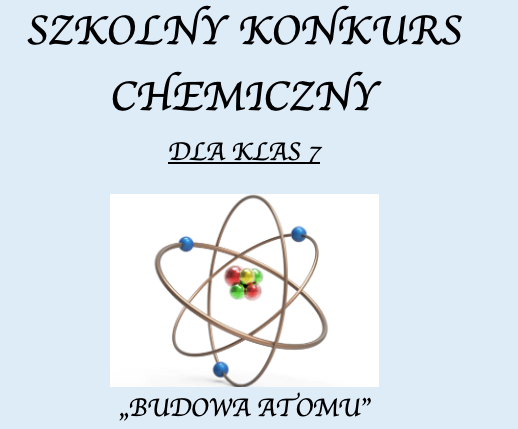 konkurs chemiczny dla klas 7