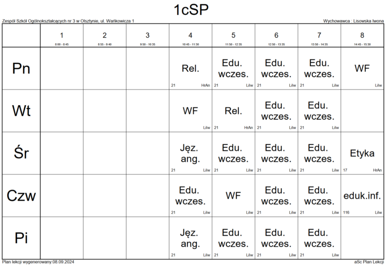 Szkoła Podstawowa Nr 25 Zabrze Plan Lekcji sp25.olsztyn.eu