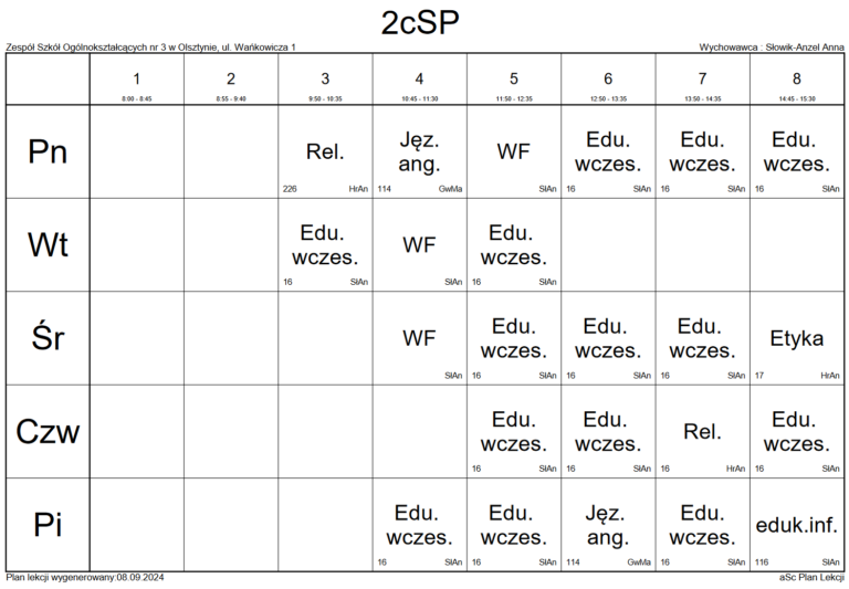 Szkoła Podstawowa Nr 25 Zabrze Plan Lekcji sp25.olsztyn.eu
