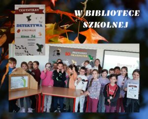 w bibliotece szkolnej