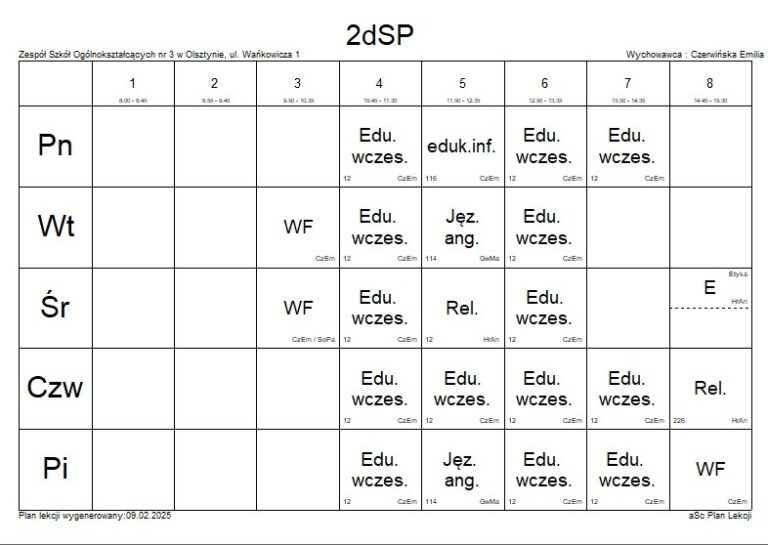 Szkoła Podstawowa Nr 25 Zabrze Plan Lekcji sp25.olsztyn.eu